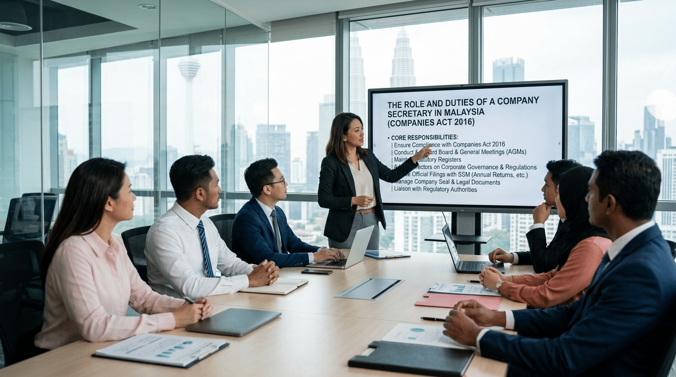 Holding a meeting in the office